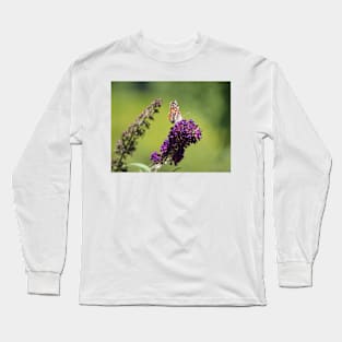 Butterfly With Flowers Long Sleeve T-Shirt